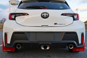 Toyota Corolla Mud Flap - Front + Rear - Rally Armor - UR with Black Logo - Red - `23-`25